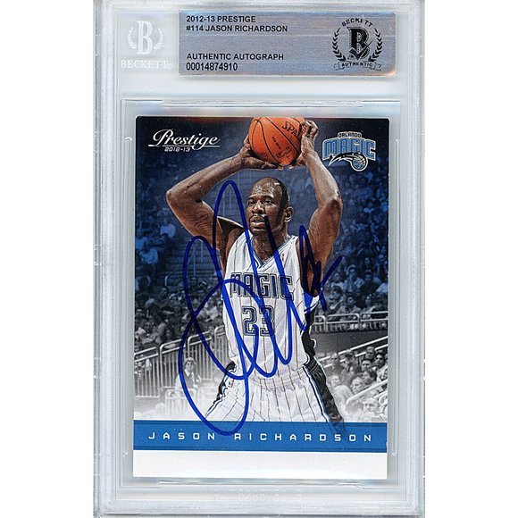 Jason Richardson Signed 2012-13 Prestige Basketball Card Beckett Orlando Magic - Picture 1 of 4